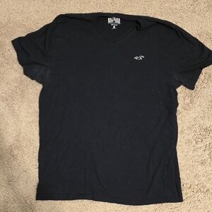 Hollister Men's Black V-Neck T-Shirt, Medium